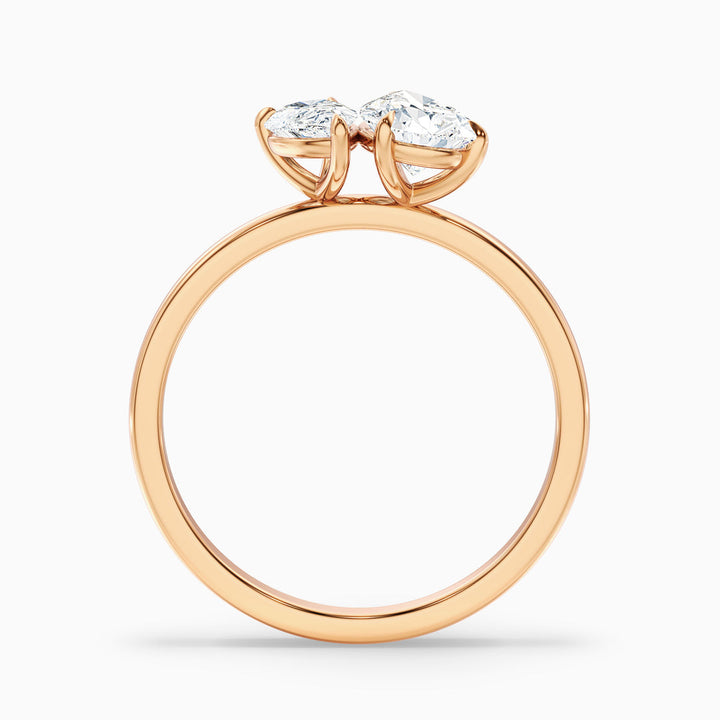Jenner Toi Et Moi Engagement Ring With Both Pear Two Stone Lab Grown Diamond