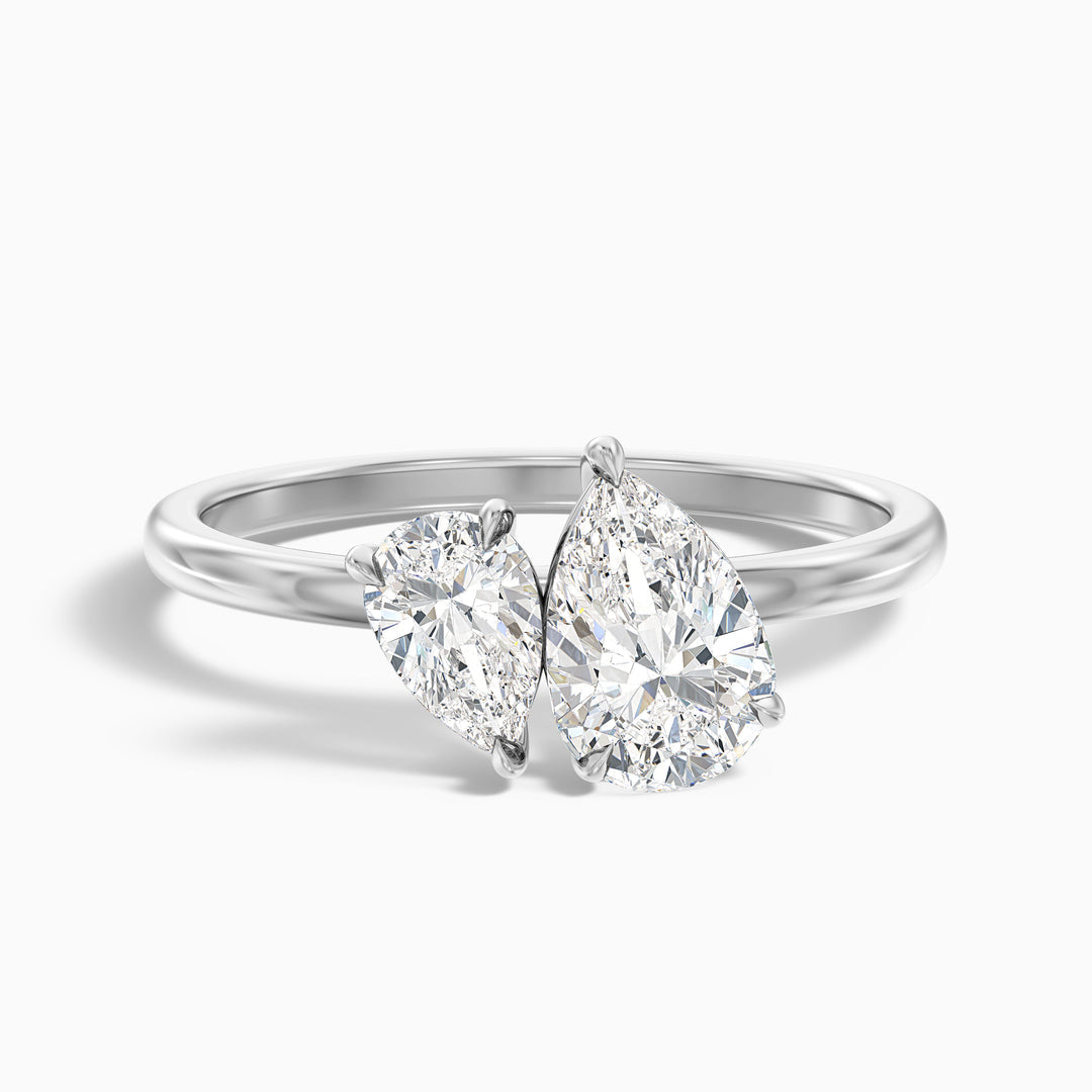 Jenner Toi Et Moi Engagement Ring With Both Pear Two Stone Lab Grown Diamond