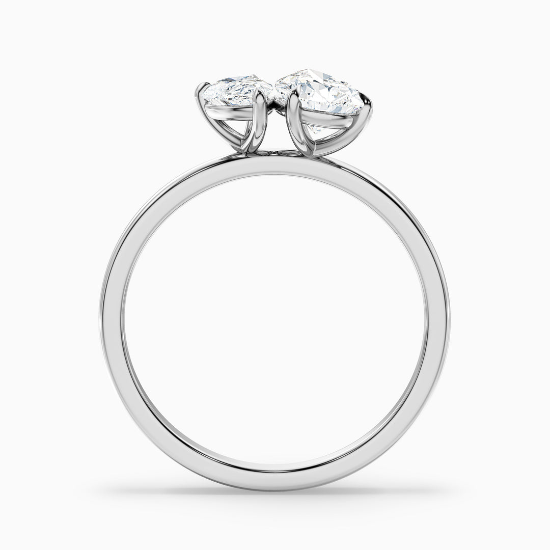 Jenner Toi Et Moi Engagement Ring With Both Pear Two Stone Lab Grown Diamond