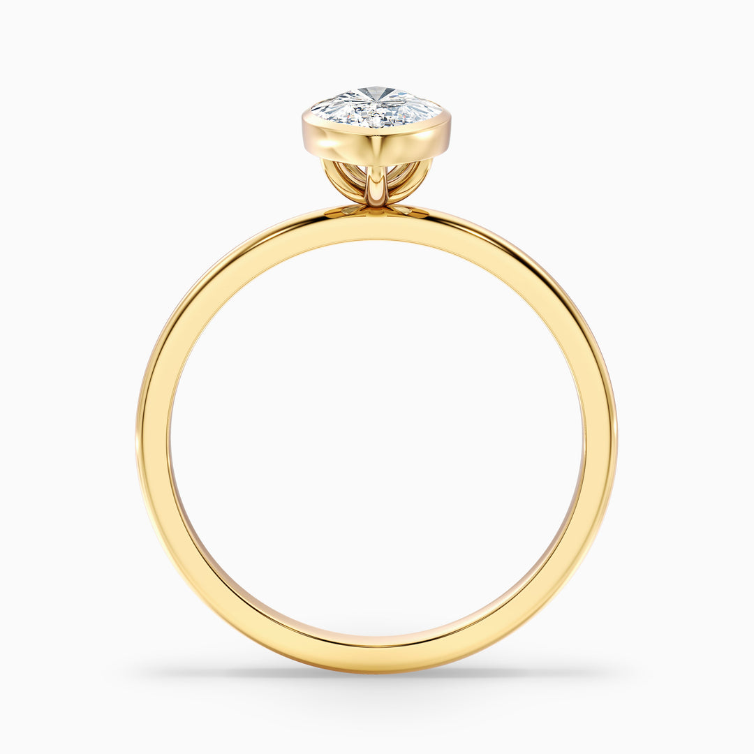 Rose Marquise Cut Bezel Set Lab Grown Diamond Ring