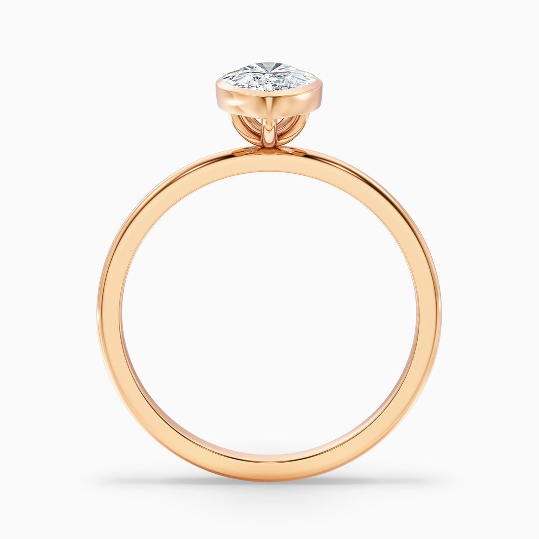 Rose Marquise Cut Bezel Set Lab Grown Diamond Ring