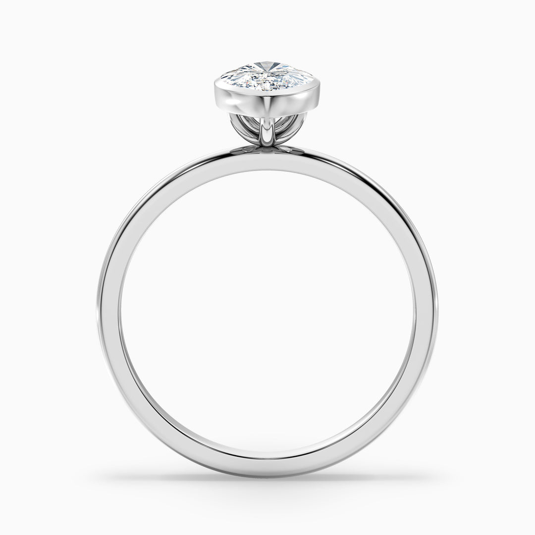 Rose Marquise Cut Bezel Set Lab Grown Diamond Ring