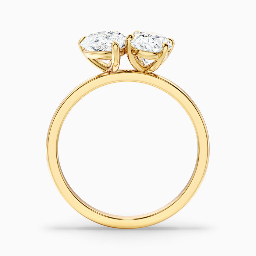 Clare Toi Et Moi Ring in  With Pear and Oval Two Stone Lab Grown Diamond