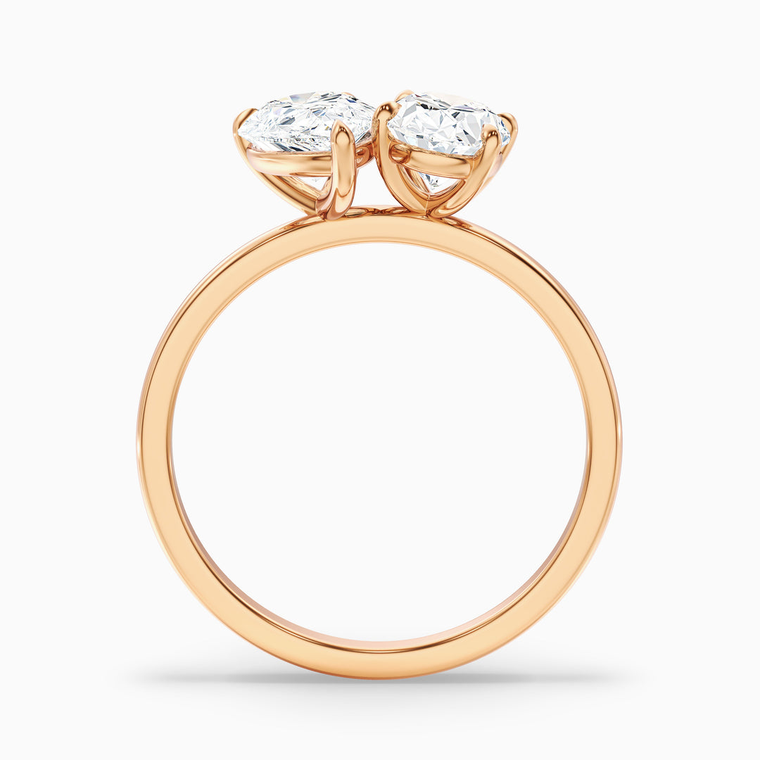 Clare Toi Et Moi Ring in  With Pear and Oval Two Stone Lab Grown Diamond