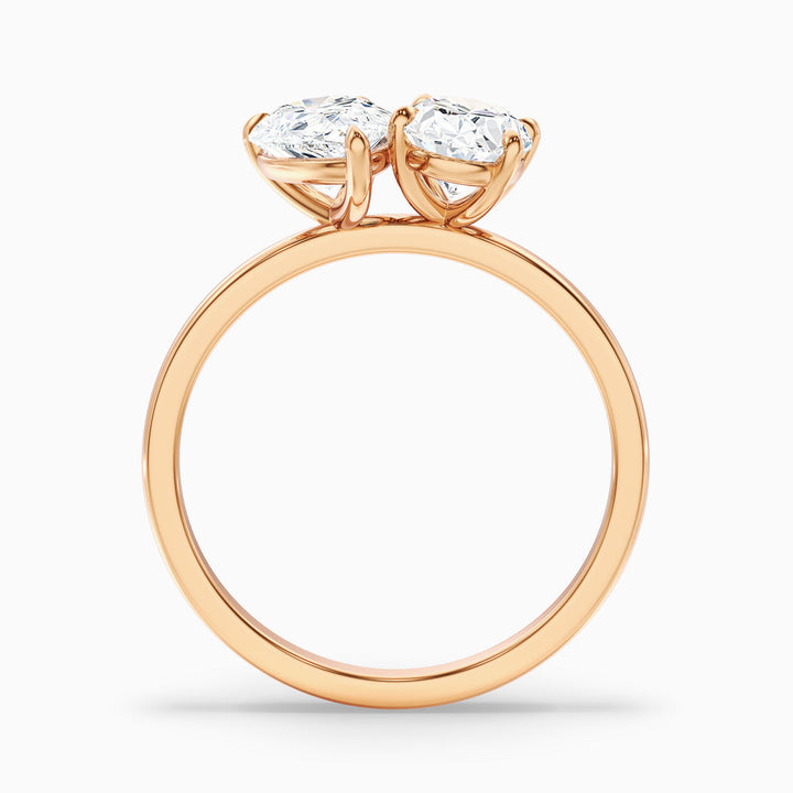 Clare Toi Et Moi Ring in  With Pear and Oval Two Stone Lab Grown Diamond