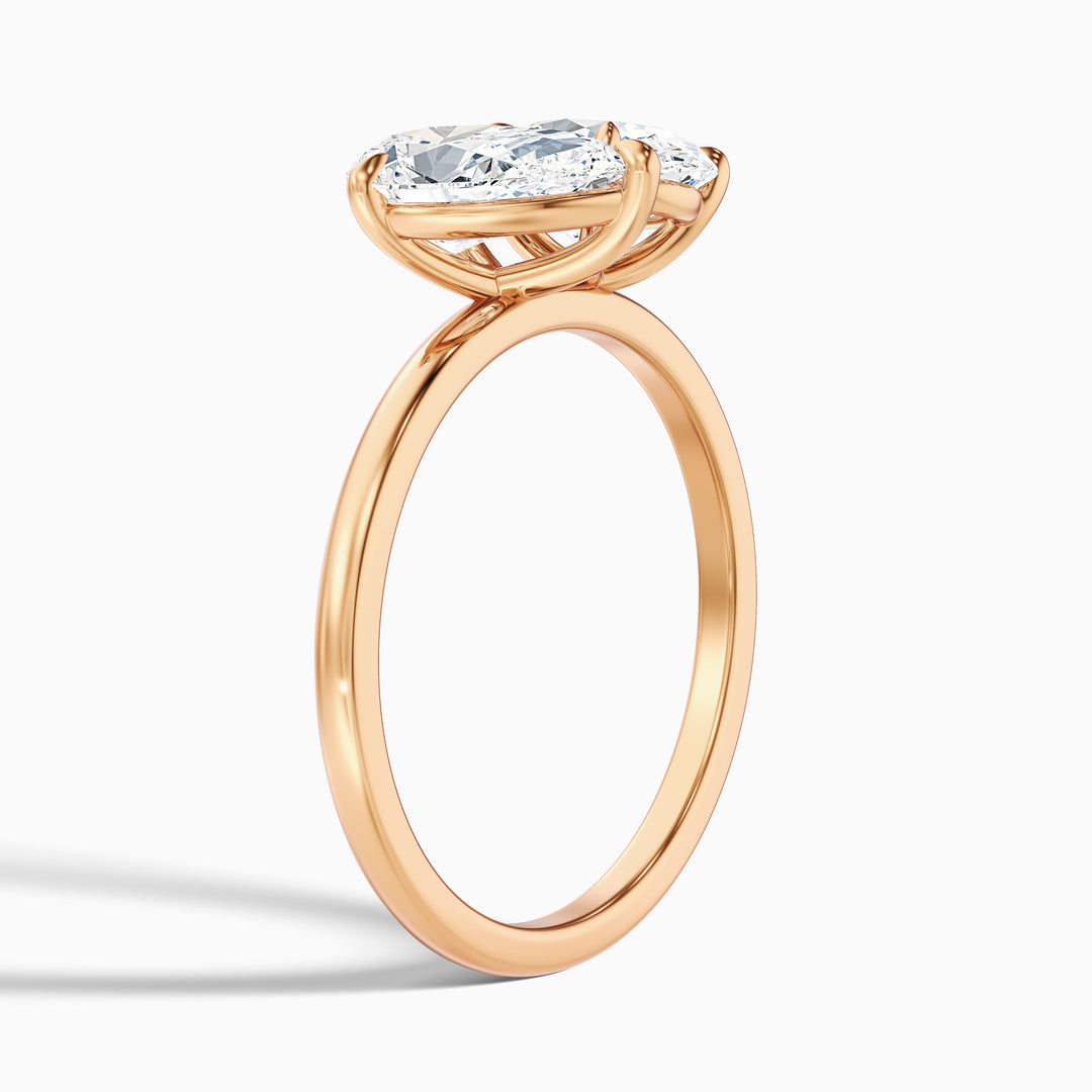 Clare Toi Et Moi Ring in  With Pear and Oval Two Stone Lab Grown Diamond