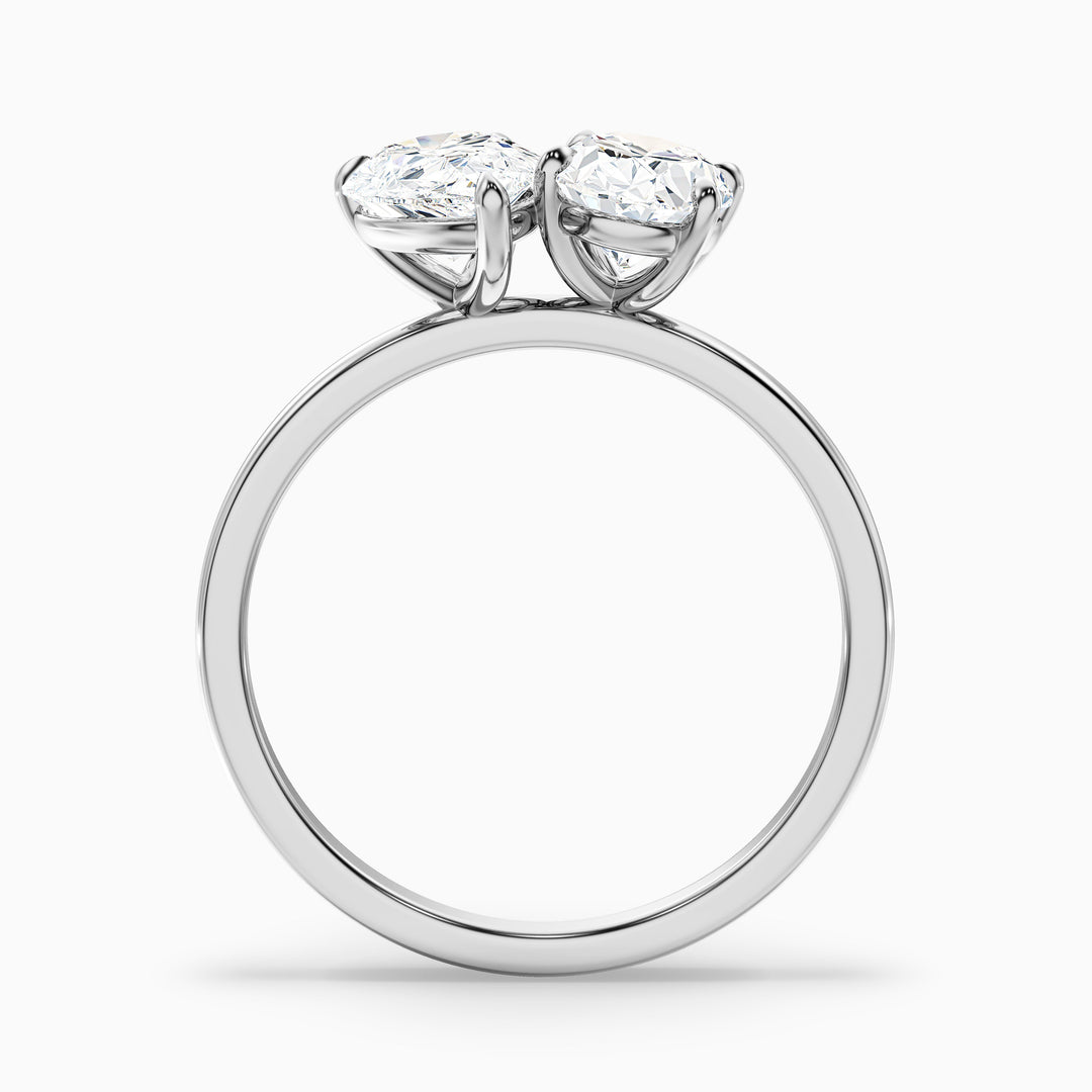 Clare Toi Et Moi Ring in  With Pear and Oval Two Stone Lab Grown Diamond