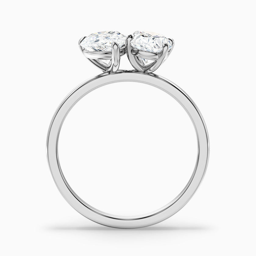 Clare Toi Et Moi Ring in  With Pear and Oval Two Stone Lab Grown Diamond