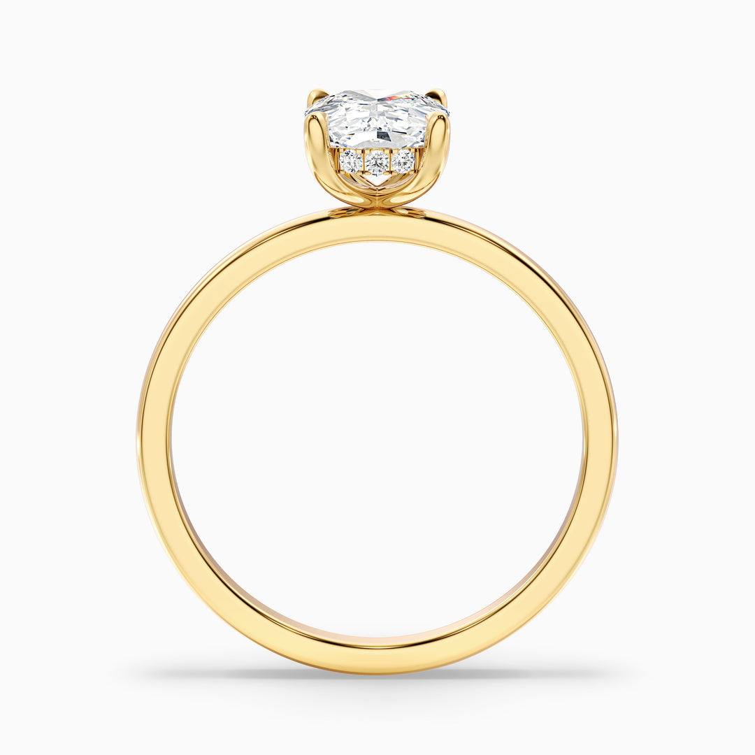 Jolene Elongated Cushion Cut Hidden Halo Lab Grown Diamond Ring