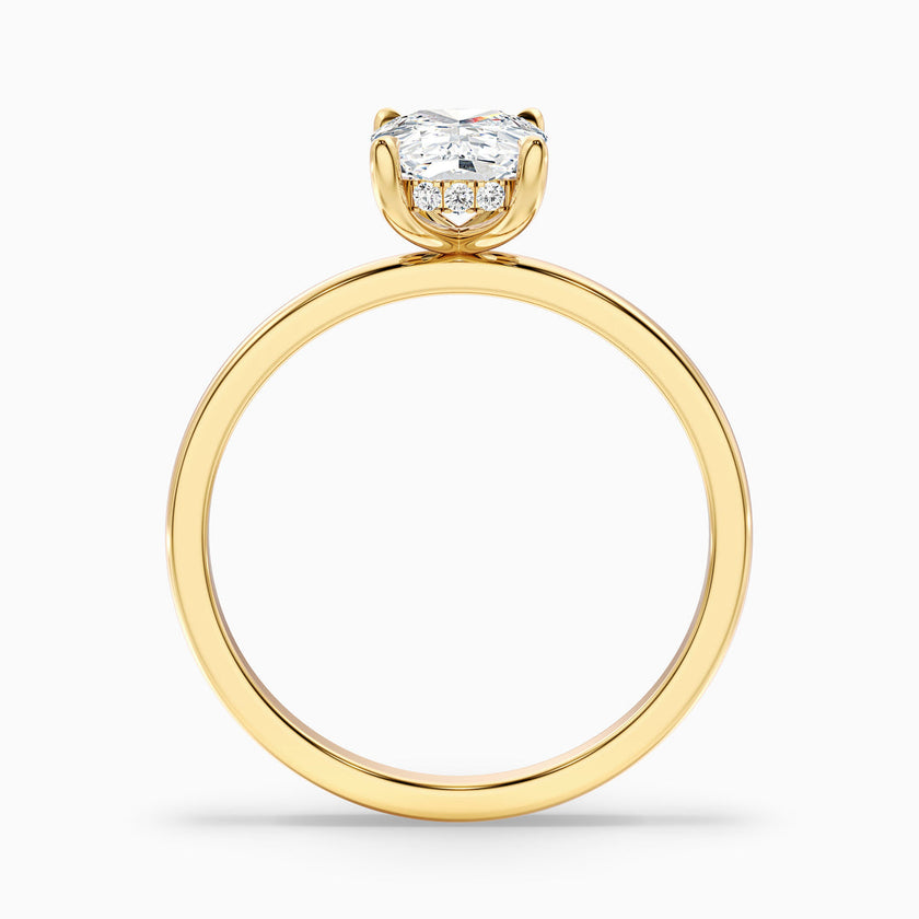 Jolene Elongated Cushion Cut Hidden Halo Lab Grown Diamond Ring