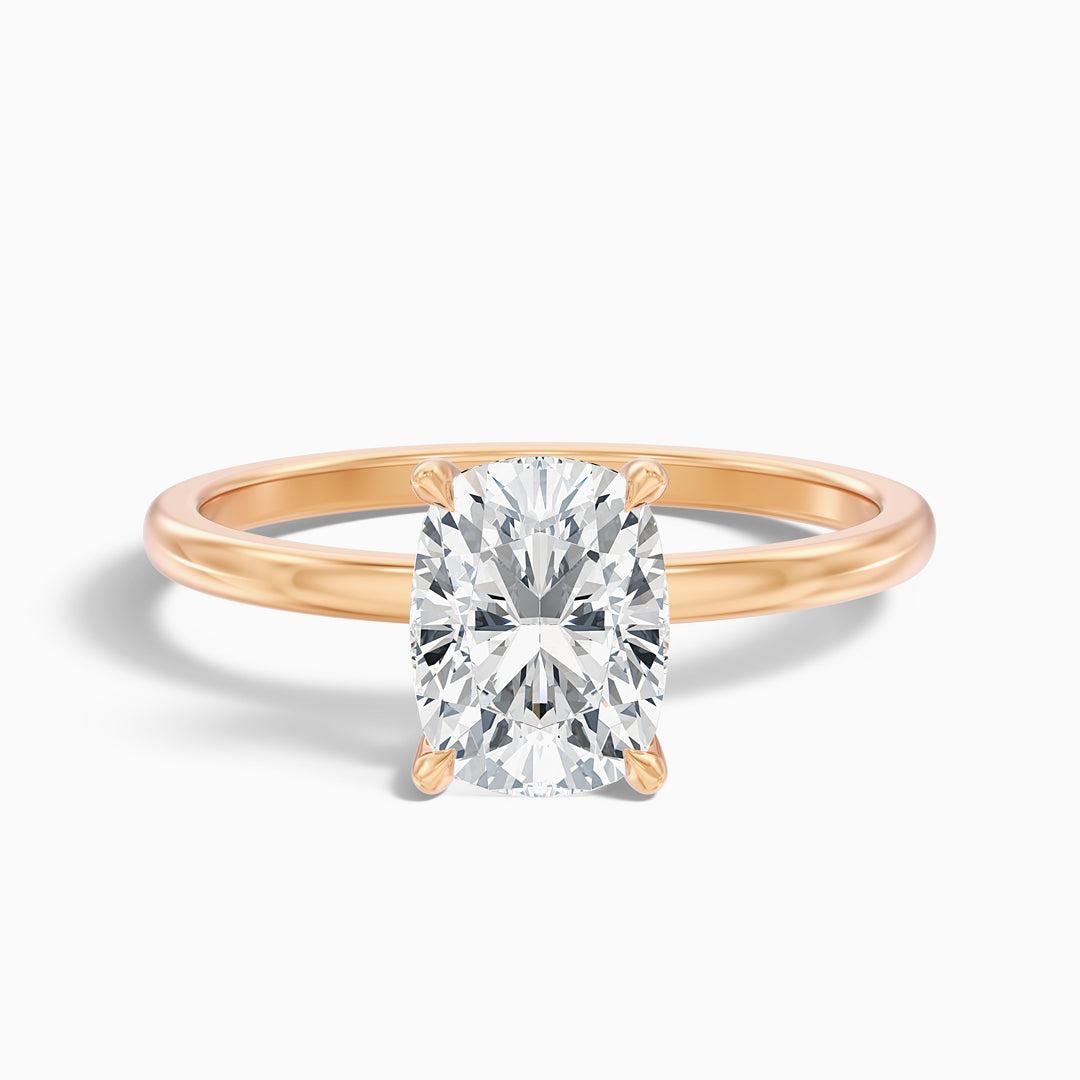Jolene Elongated Cushion Cut Hidden Halo Lab Grown Diamond Ring