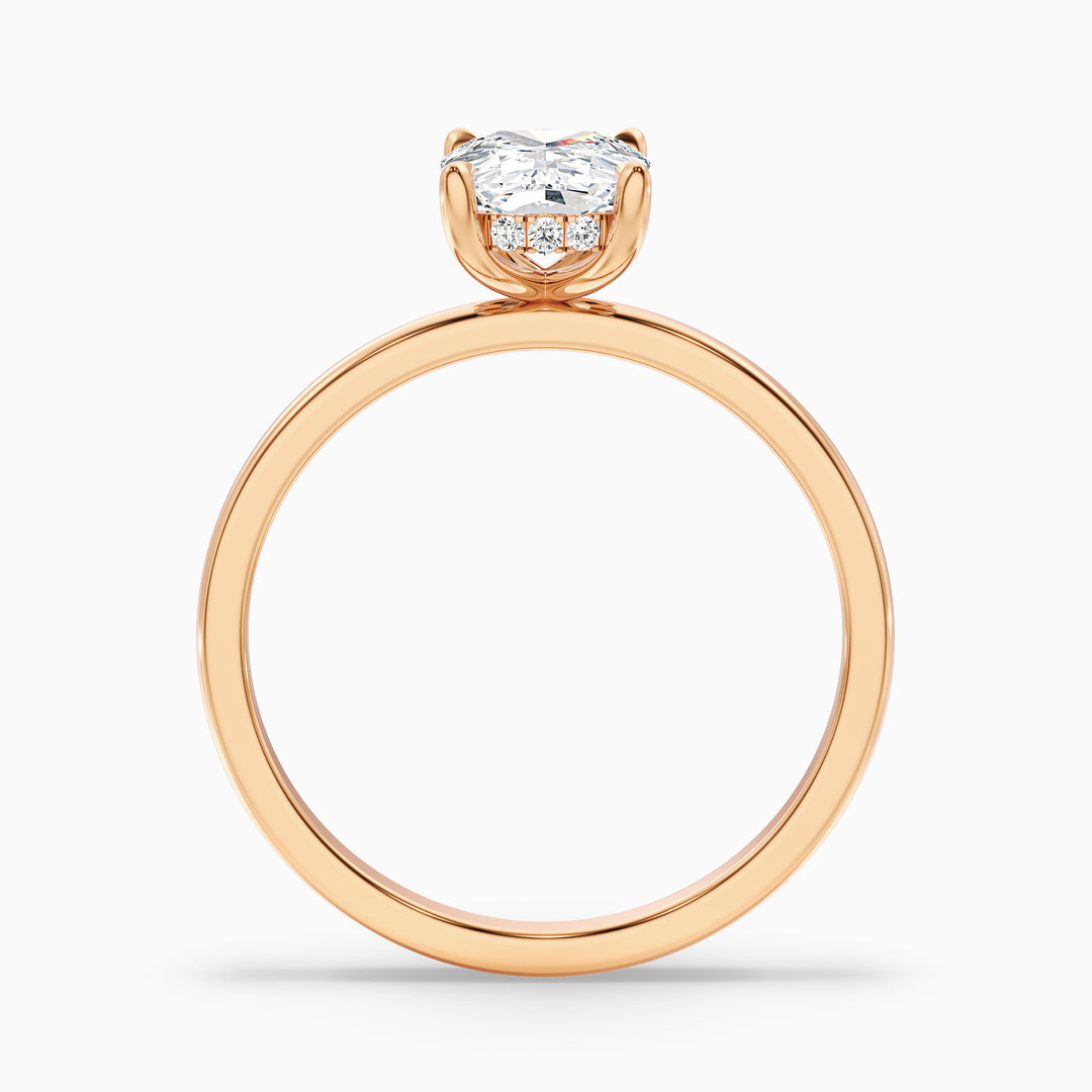 Jolene Elongated Cushion Cut Hidden Halo Lab Grown Diamond Ring