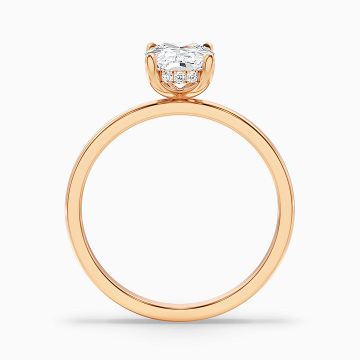 Jolene Elongated Cushion Cut Hidden Halo Lab Grown Diamond Ring