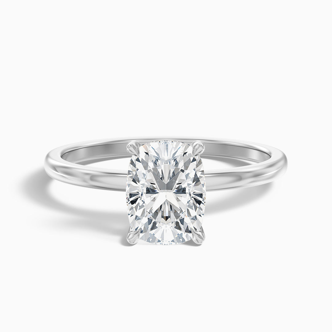 Jolene Elongated Cushion Cut Hidden Halo Lab Grown Diamond Ring