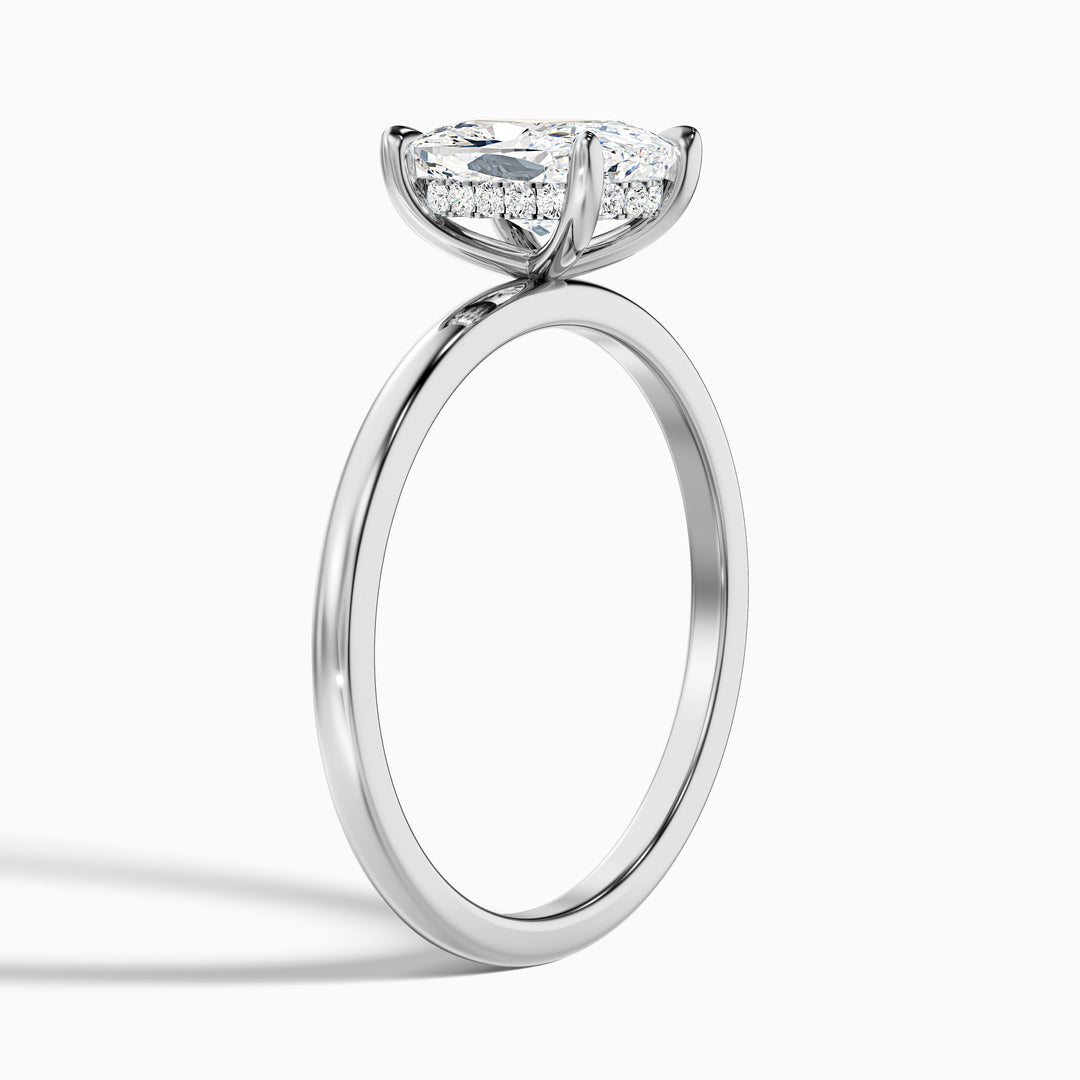 Jolene Elongated Cushion Cut Hidden Halo Lab Grown Diamond Ring