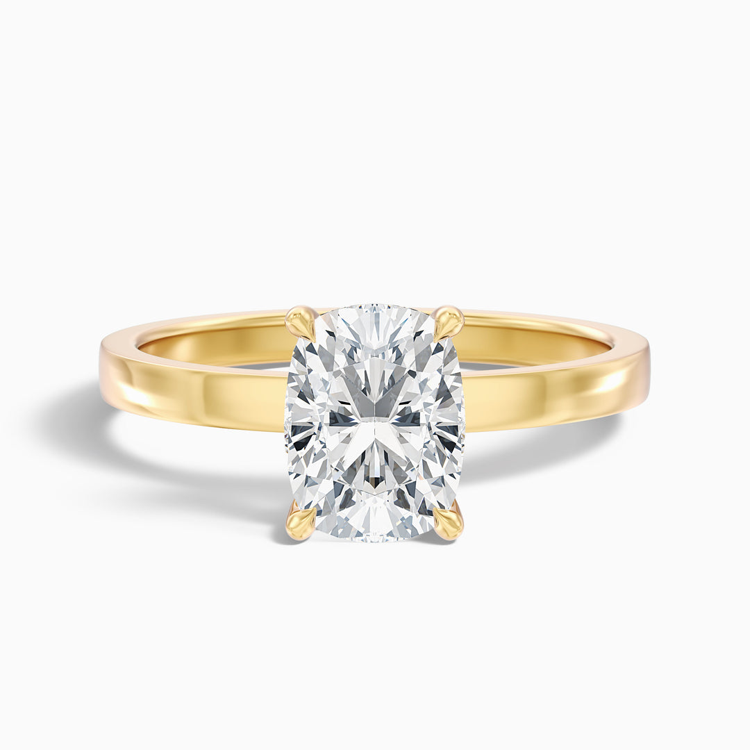 Belle Elongated Cushion Cut Solitaire Lab Grown Diamond Ring