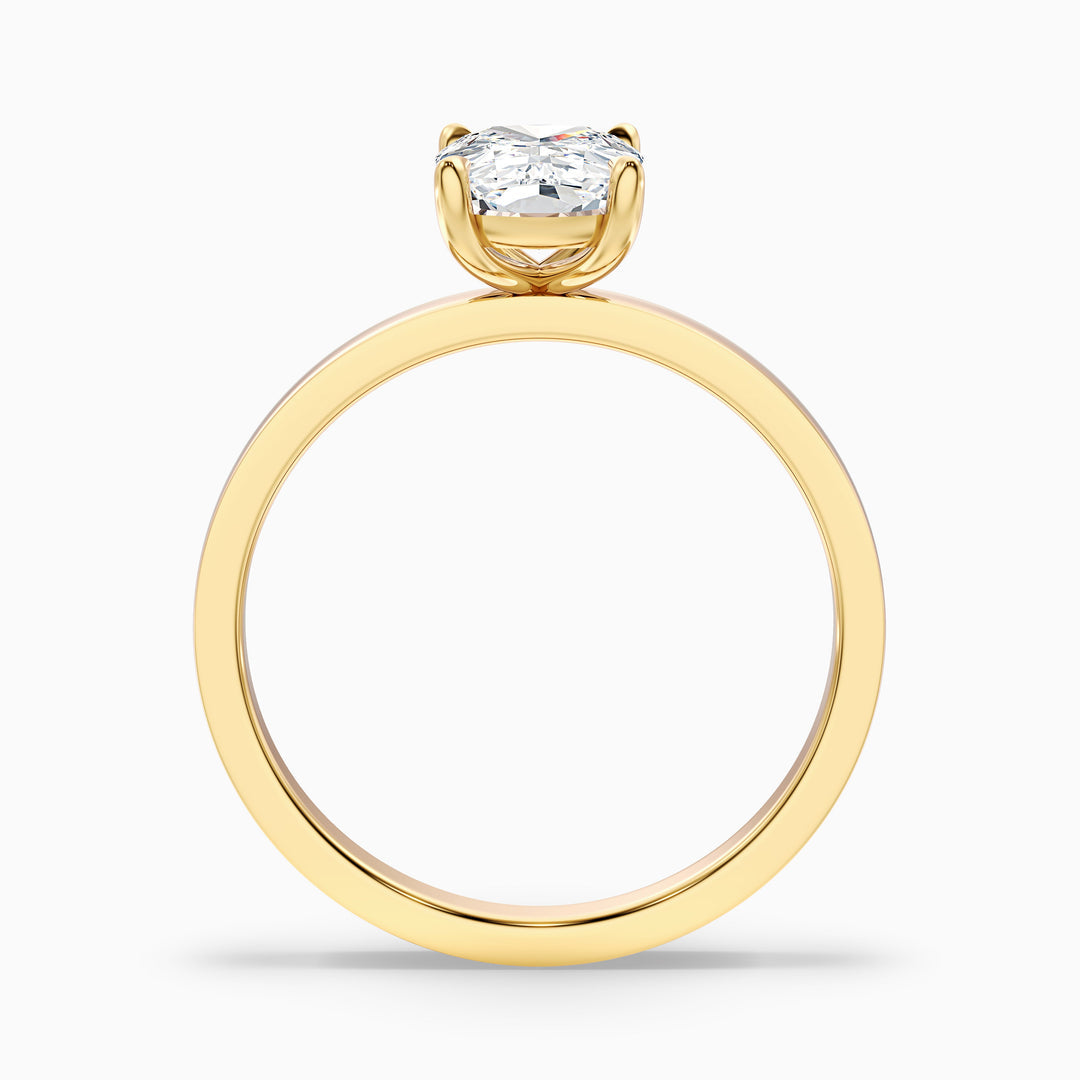 Belle Elongated Cushion Cut Solitaire Lab Grown Diamond Ring