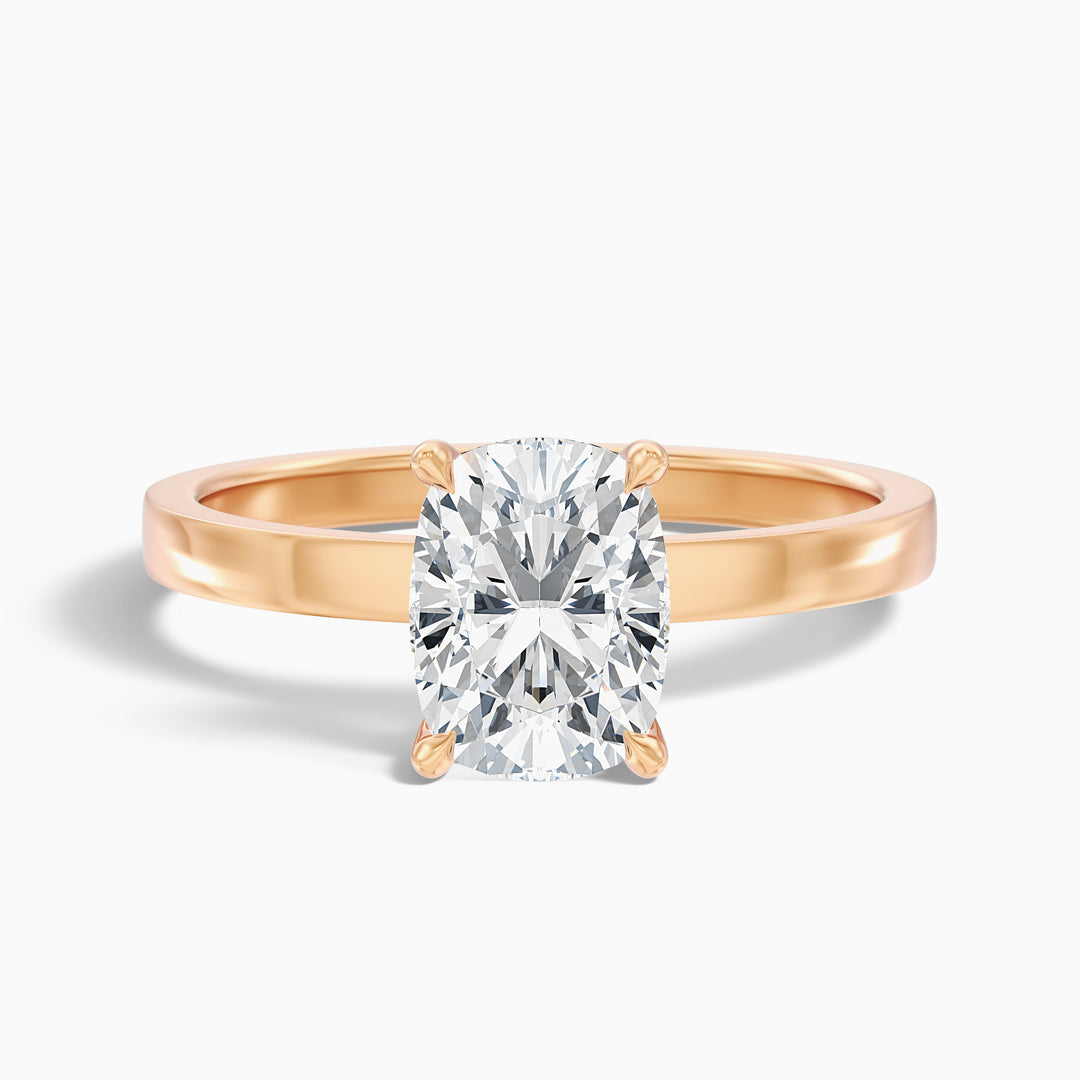 Belle Elongated Cushion Cut Solitaire Lab Grown Diamond Ring