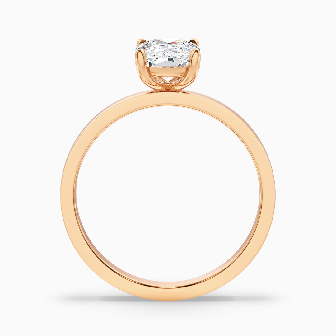 Belle Elongated Cushion Cut Solitaire Lab Grown Diamond Ring