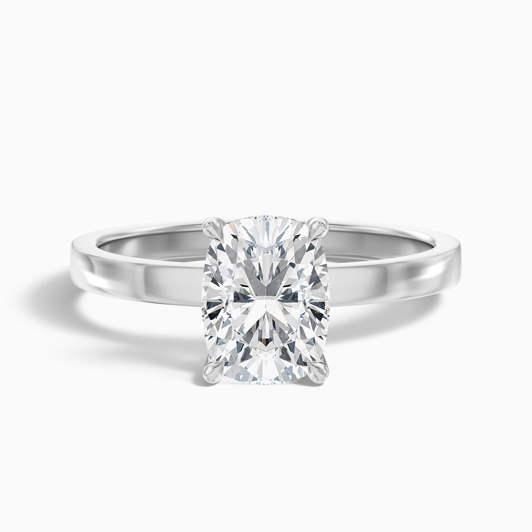 Belle Elongated Cushion Cut Solitaire Lab Grown Diamond Ring
