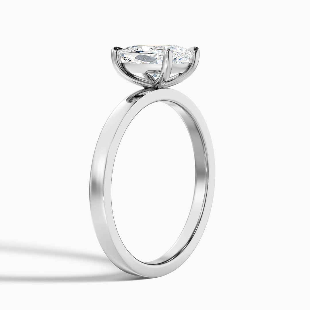 Belle Elongated Cushion Cut Solitaire Lab Grown Diamond Ring