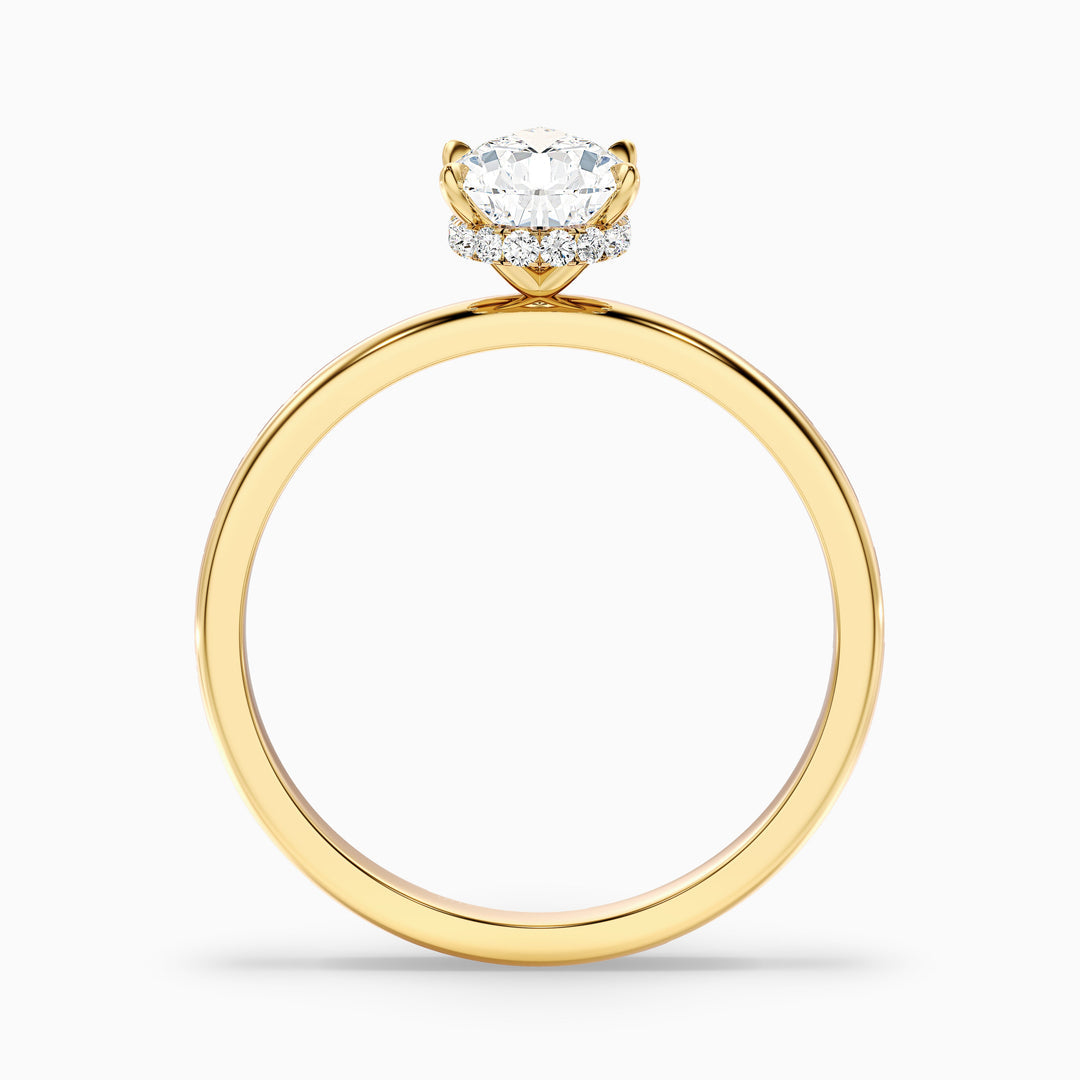 Damini Pear Cut Hidden Halo Lab Grown Diamond Ring