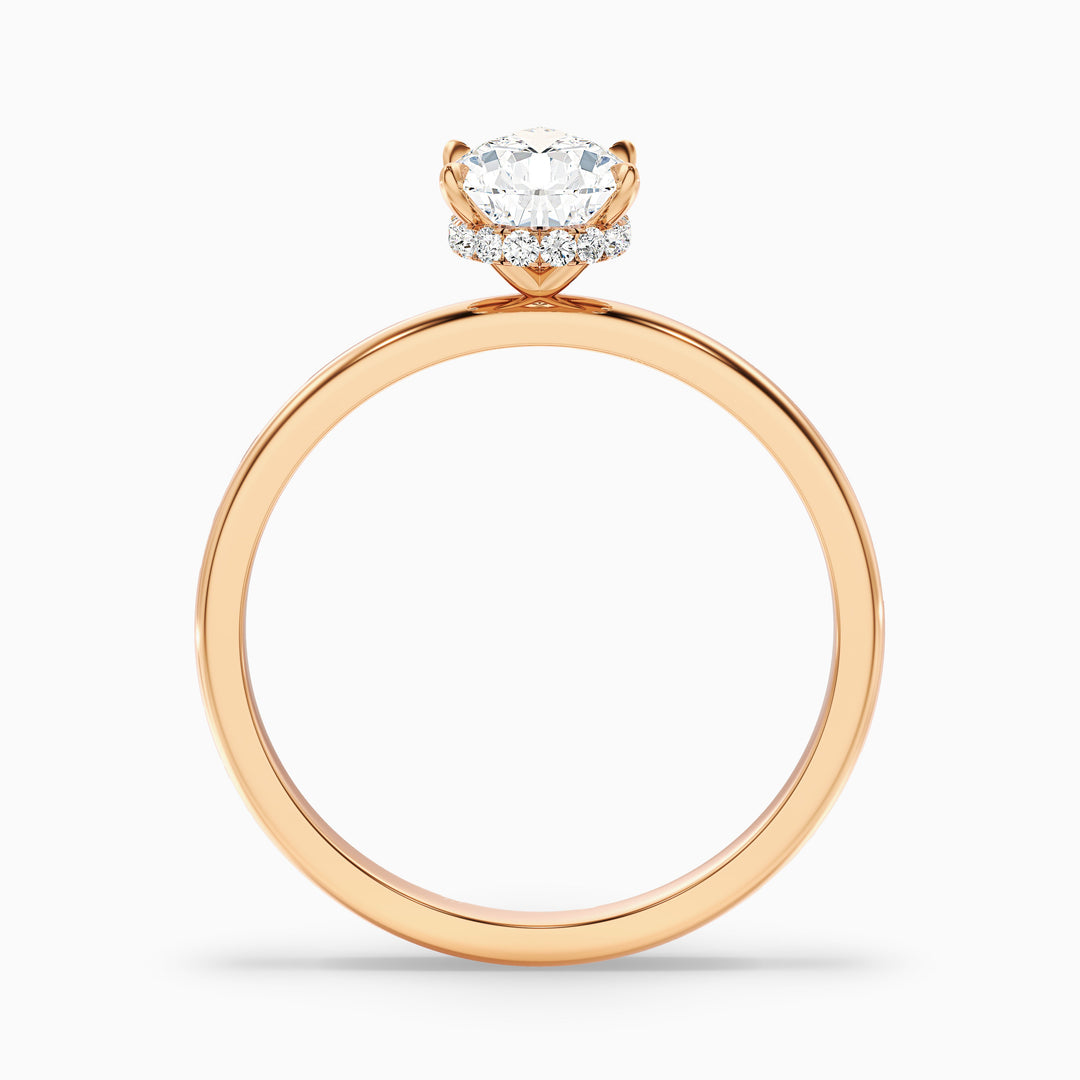 Damini Pear Cut Hidden Halo Lab Grown Diamond Ring