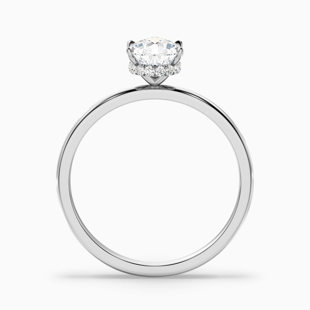Damini Pear Cut Hidden Halo Lab Grown Diamond Ring