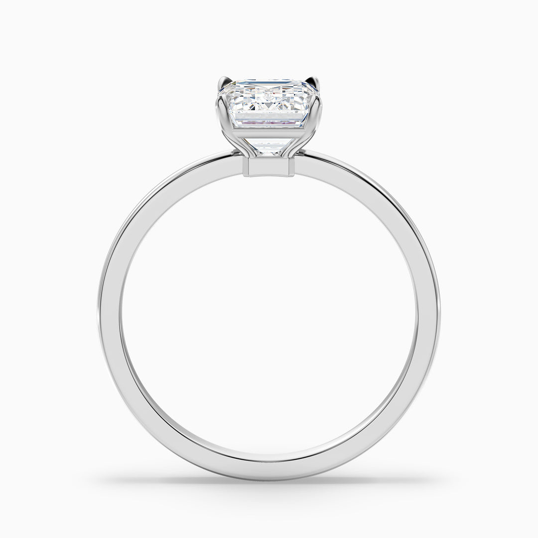 Jiani Emerald Cut Low Profile Solitaire Lab Grown Diamond Ring