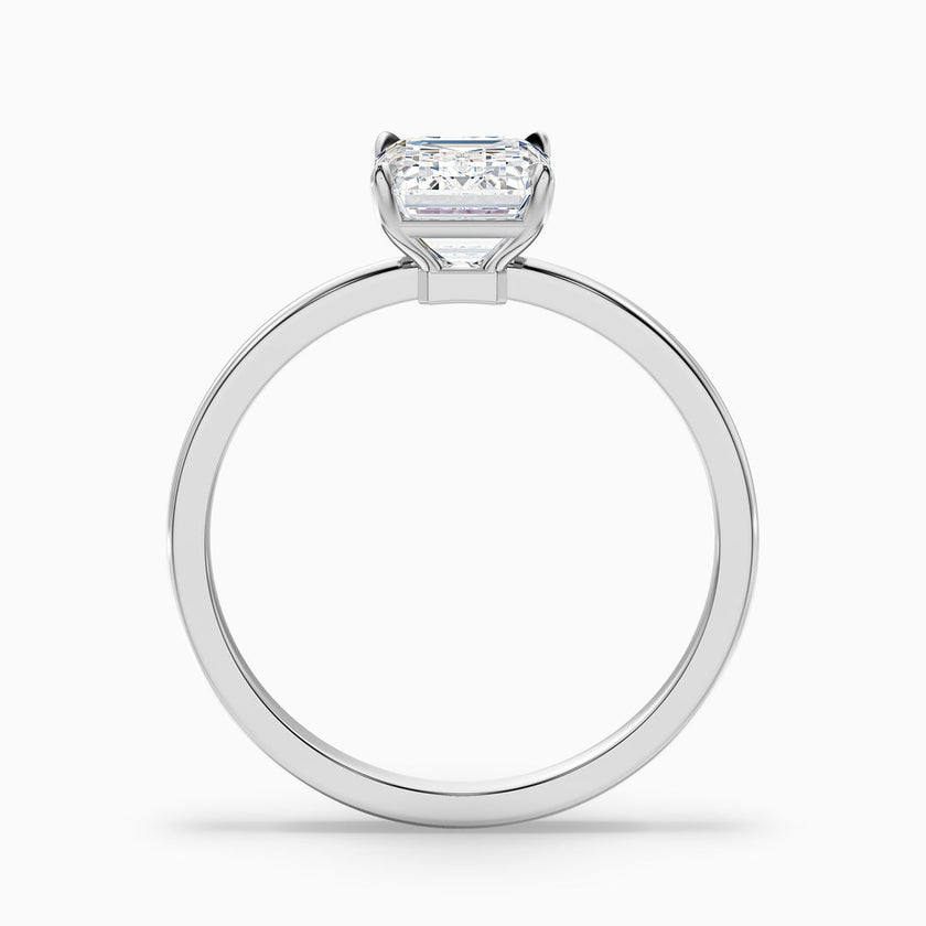 Jiani Emerald Cut Low Profile Solitaire Lab Grown Diamond Ring
