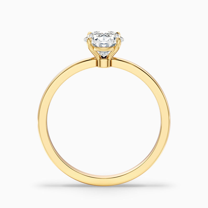 Florian Oval Cut Low Profile Solitaire Lab Grown Diamond Ring