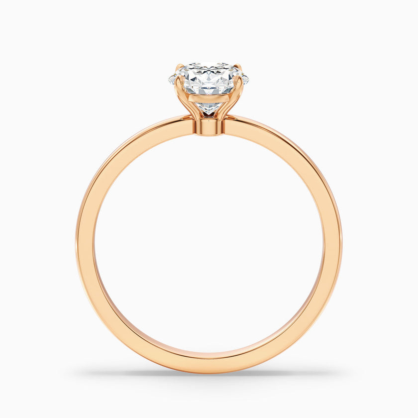 Florian Oval Cut Low Profile Solitaire Lab Grown Diamond Ring