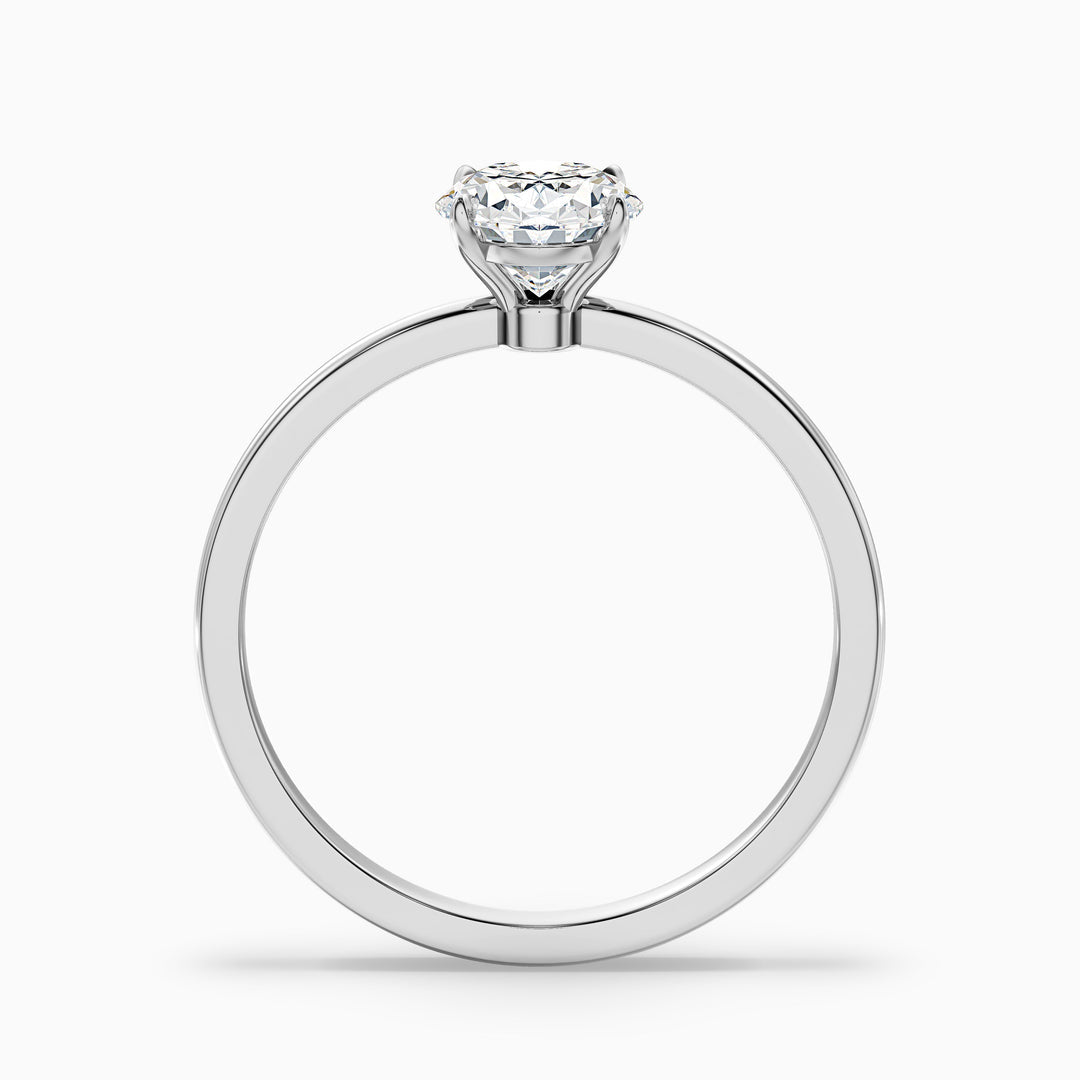 Florian Oval Cut Low Profile Solitaire Lab Grown Diamond Ring