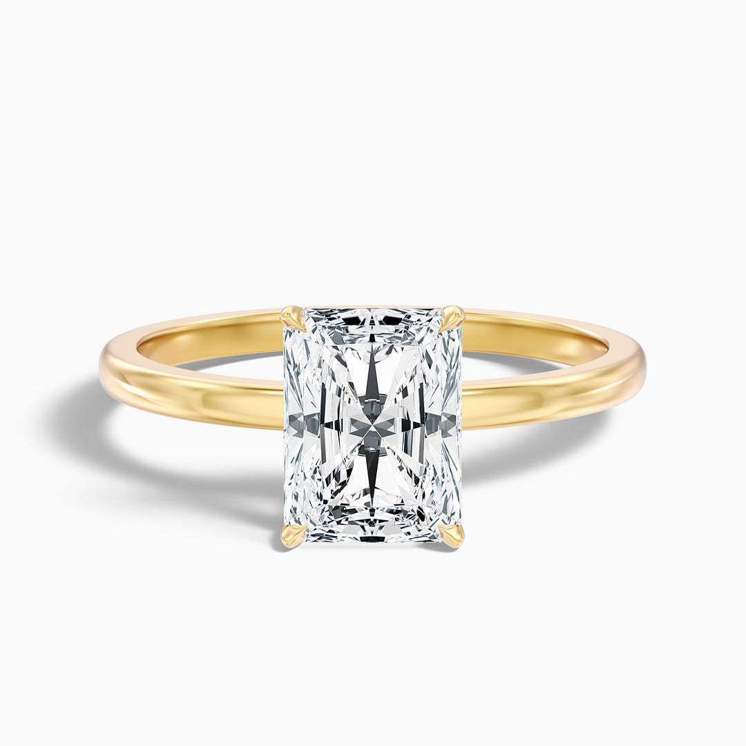 Antares Radiant Cut Low Profile Solitaire Lab Grown Diamond Ring
