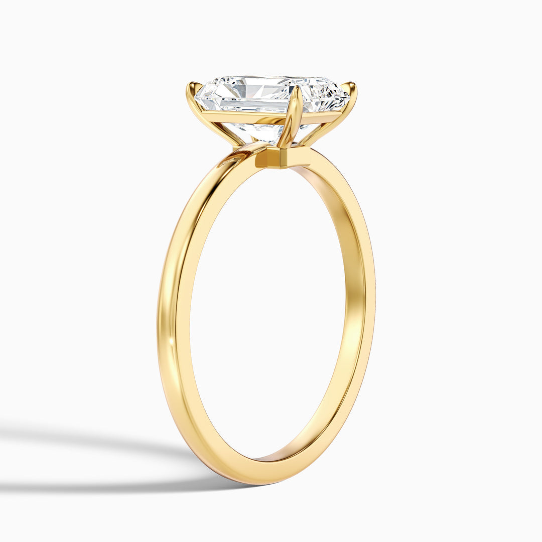 Antares Radiant Cut Low Profile Solitaire Lab Grown Diamond Ring