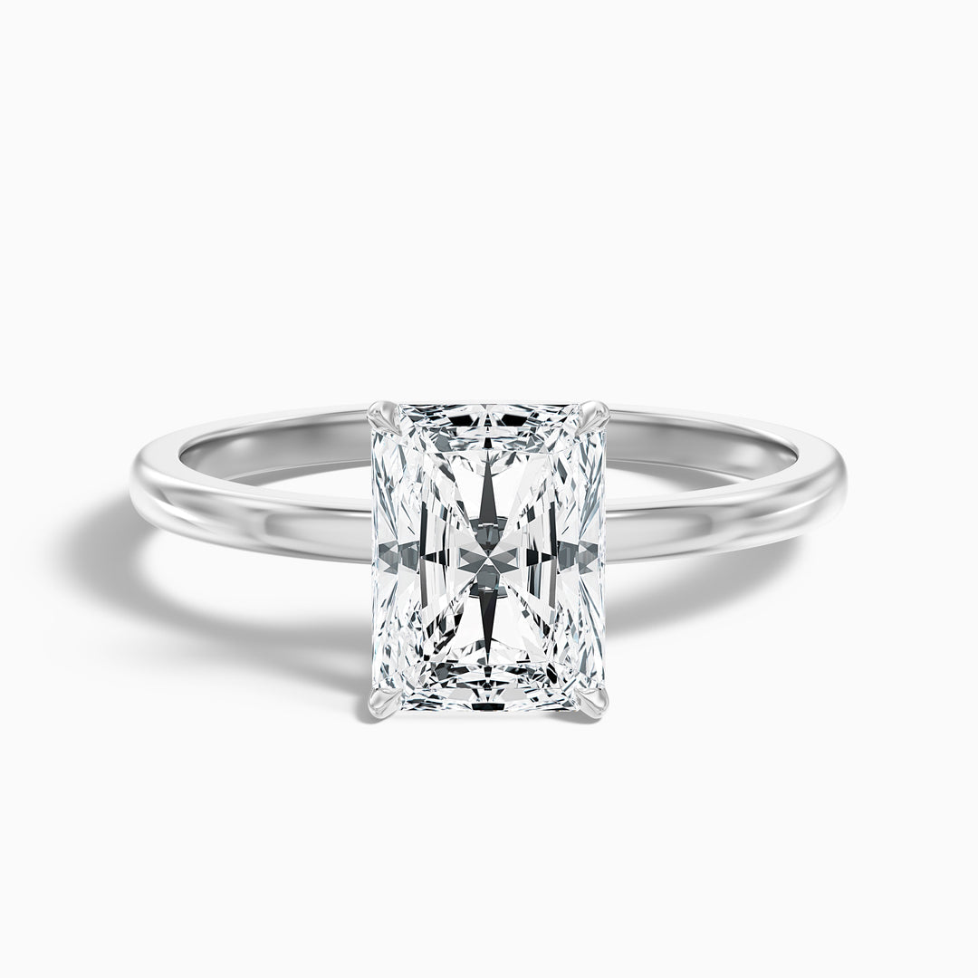 Antares Radiant Cut Low Profile Solitaire Lab Grown Diamond Ring