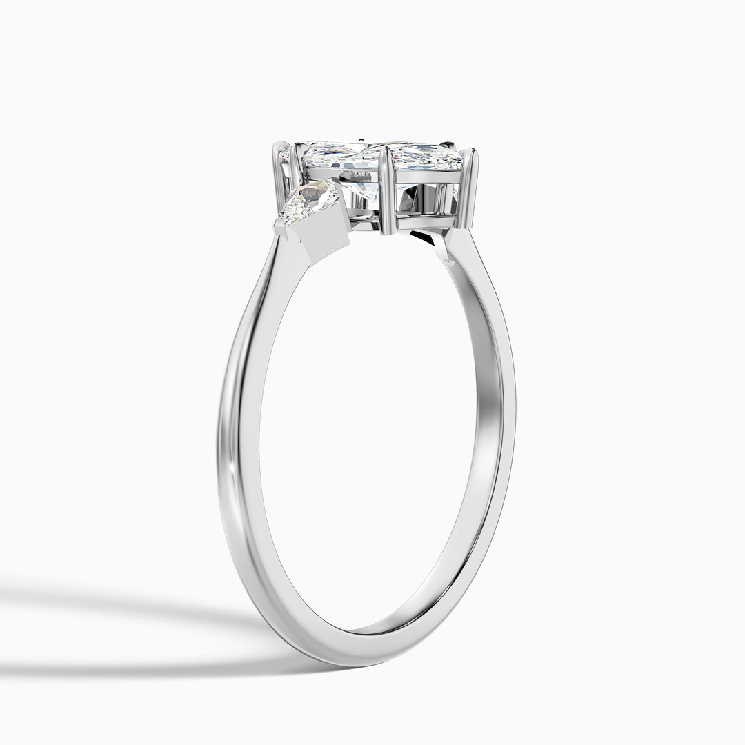 Diana Marquise Cut Side Kite Cut Lab Grown Diamond Ring