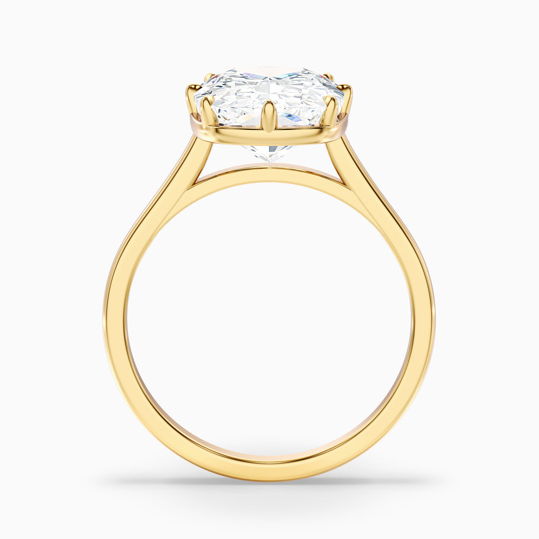 Roxana 8 Prong Elongated Cushion Old Mine Cut Lab Grown Diamond Ring