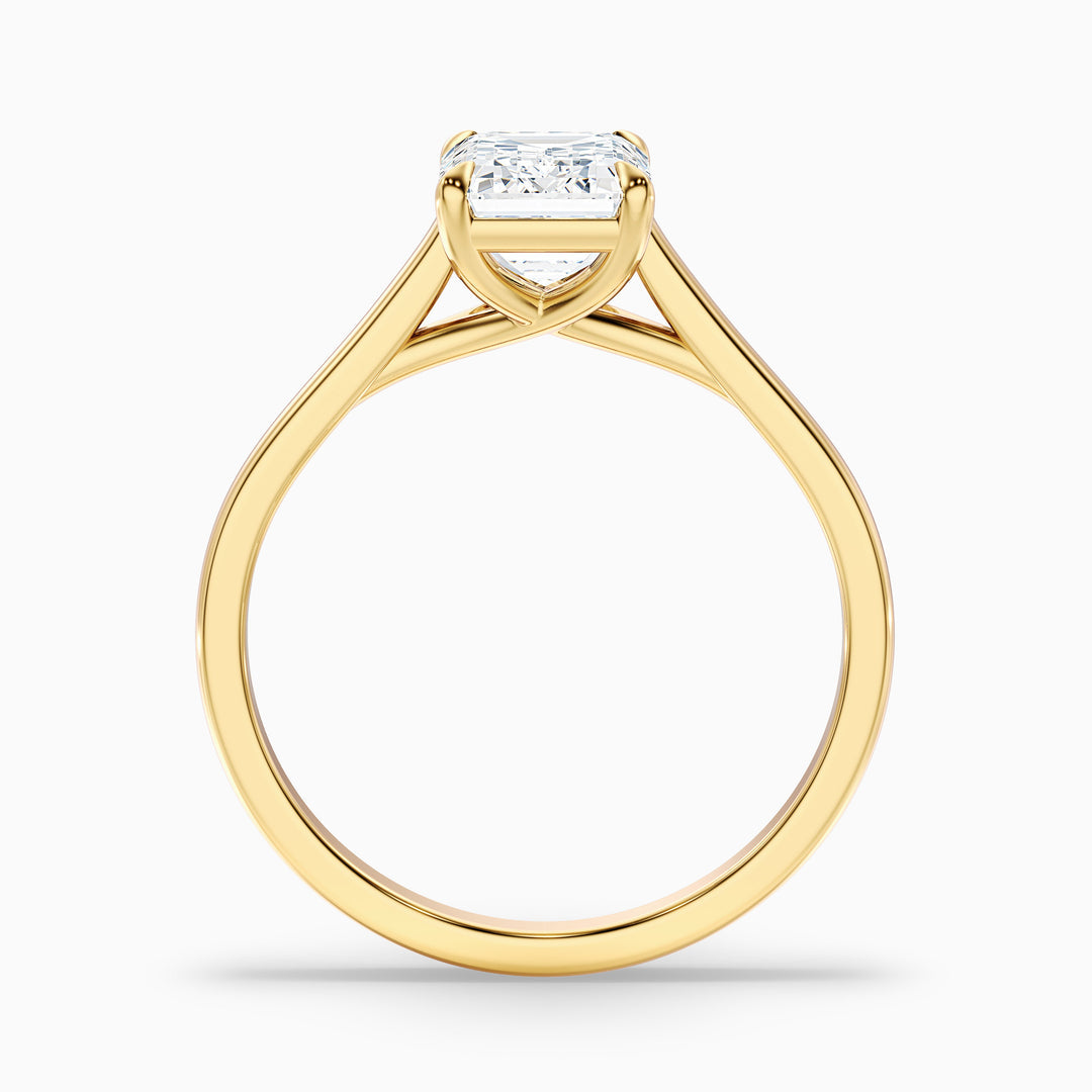 Lillian Emerald Cut Solitaire Lab Grown Diamond Ring