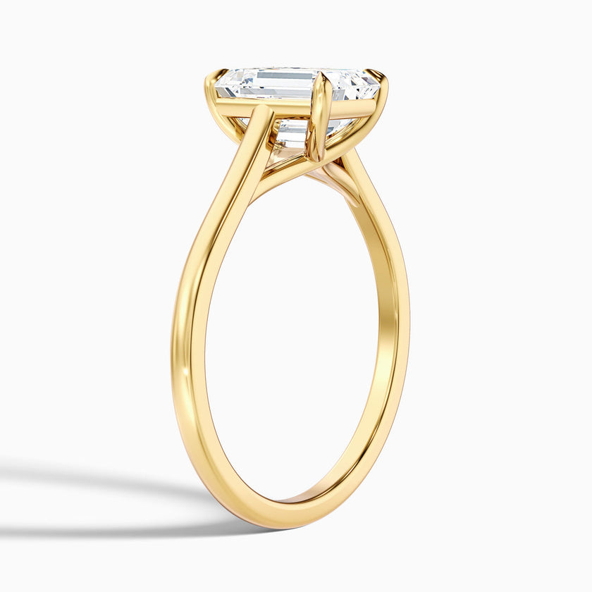 Lillian Emerald Cut Solitaire Lab Grown Diamond Ring
