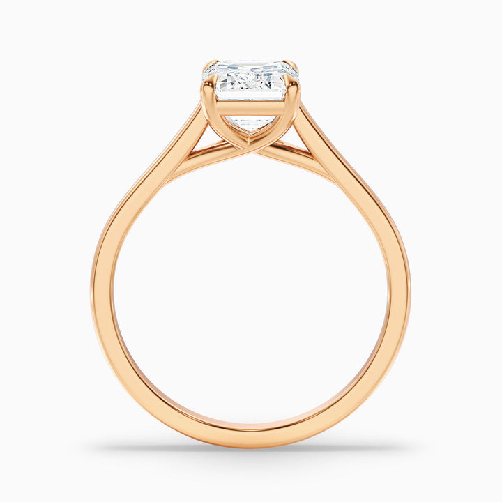 Lillian Emerald Cut Solitaire Lab Grown Diamond Ring