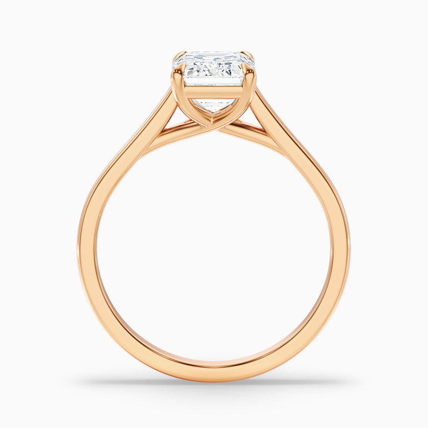 Lillian Emerald Cut Solitaire Lab Grown Diamond Ring