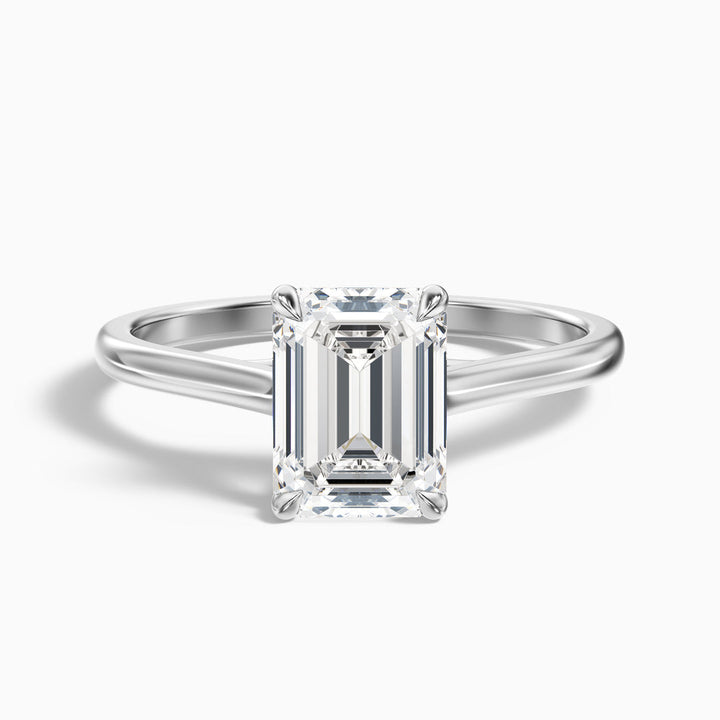 Lillian Emerald Cut Solitaire Lab Grown Diamond Ring