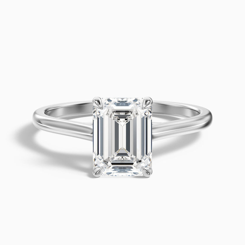 Lillian Emerald Cut Solitaire Lab Grown Diamond Ring