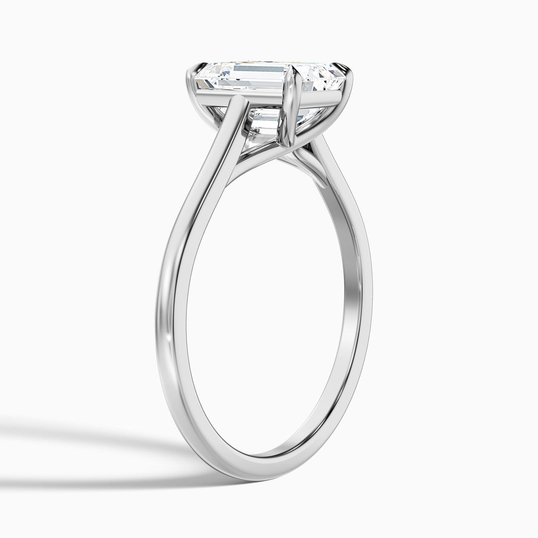 Lillian Emerald Cut Solitaire Lab Grown Diamond Ring