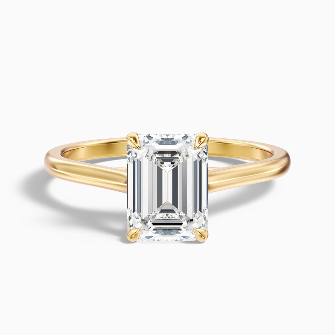 Lillian Emerald Cut Solitaire Lab Grown Diamond Ring