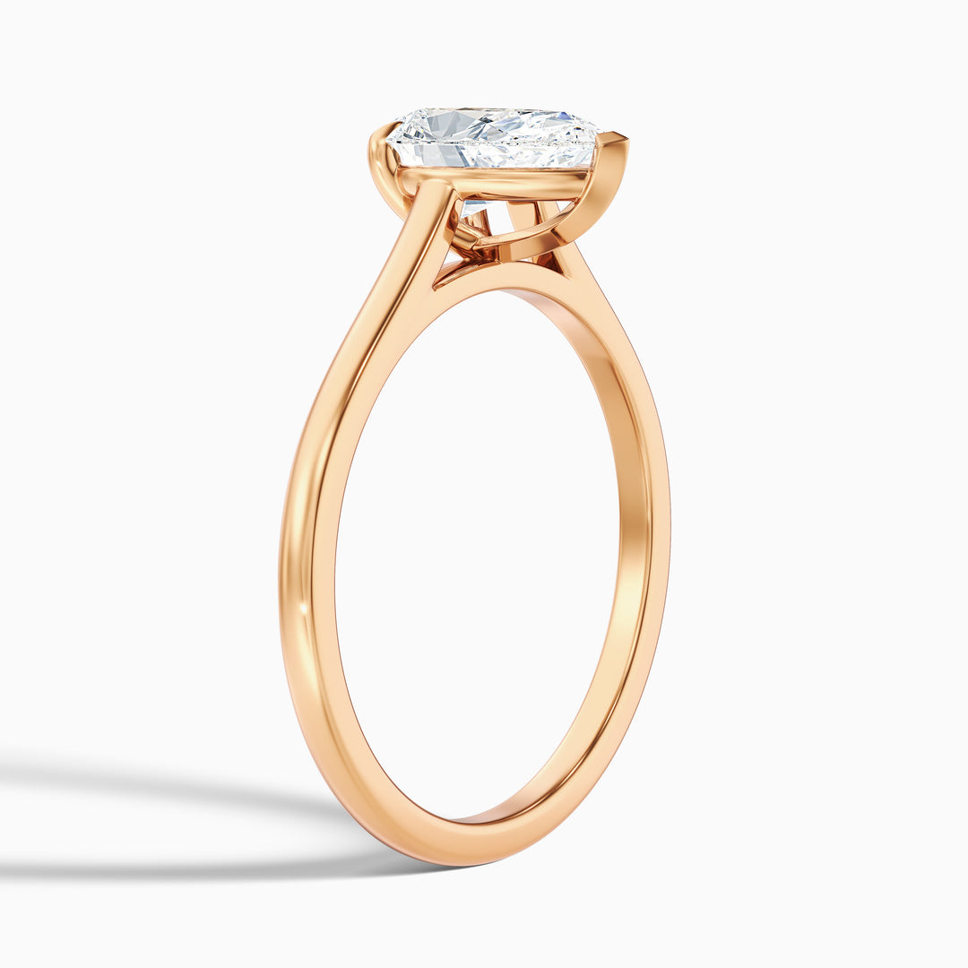 Eliana Pear Shaped Solitaire Lab Grown Engagement Ring