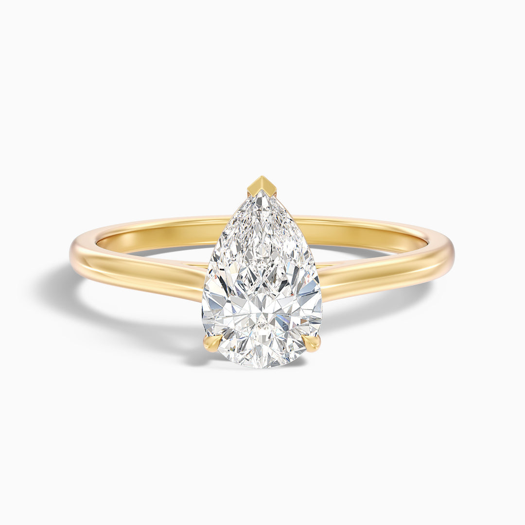 Eliana Pear Shaped Solitaire Lab Grown Engagement Ring