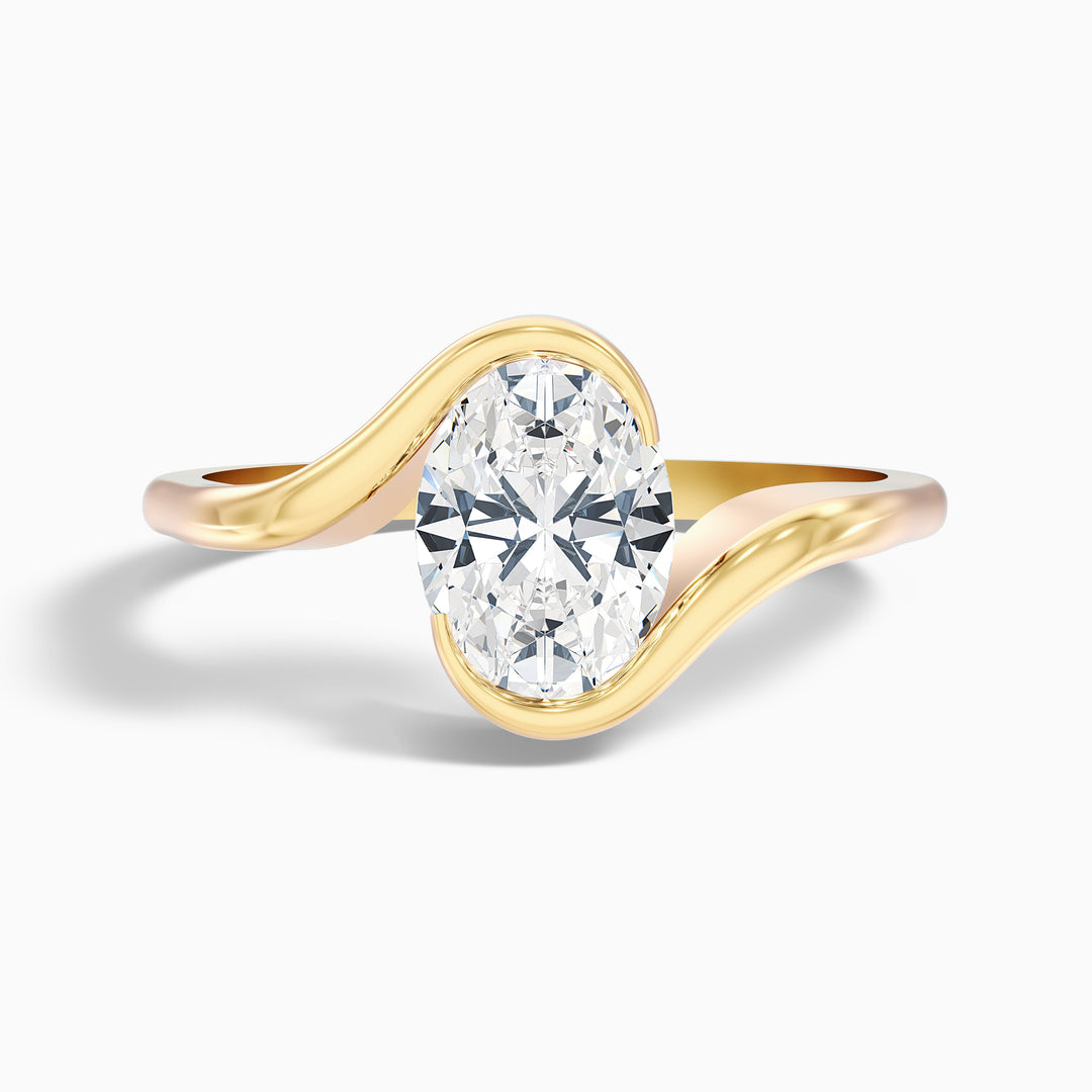 Demi Oval Cut Bypass Lab Grown Diamond Engagement Ring