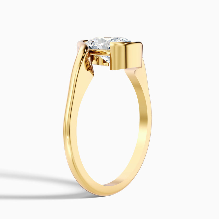 Demi Oval Cut Bypass Lab Grown Diamond Engagement Ring